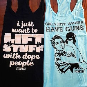 Unworn Workout Tanks, Large